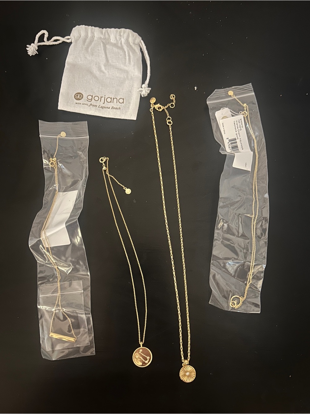 Gorjana Multi-Layered Gold Pendant Necklaces set of 4